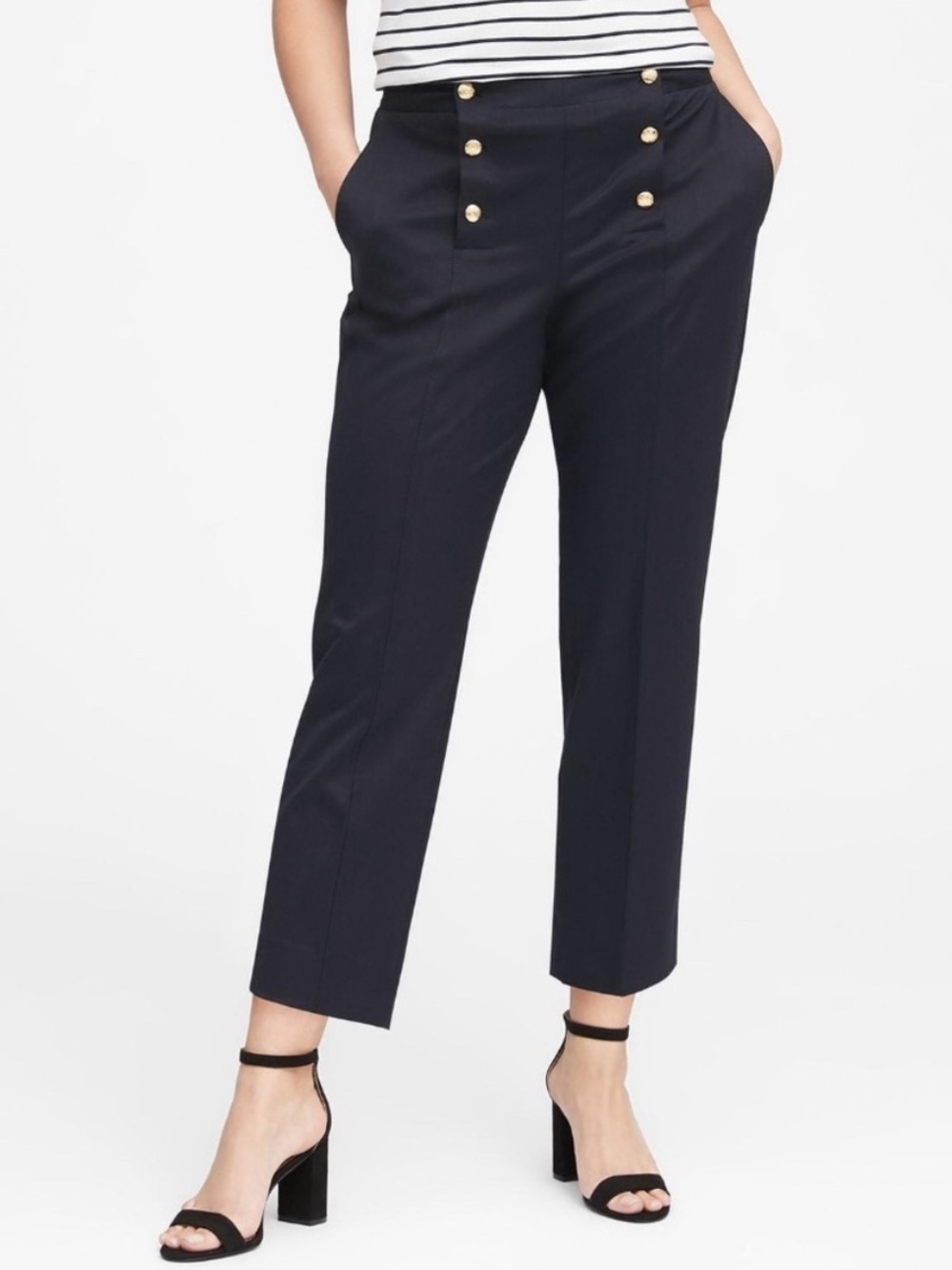 Banana Republic Avery Slim Sailor Pant in Navy blue